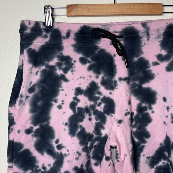 WXYZ Athletic Sweat Shorts Black and Pink Tie Dye Men's Size Large Loungewear - Picture 7 of 16